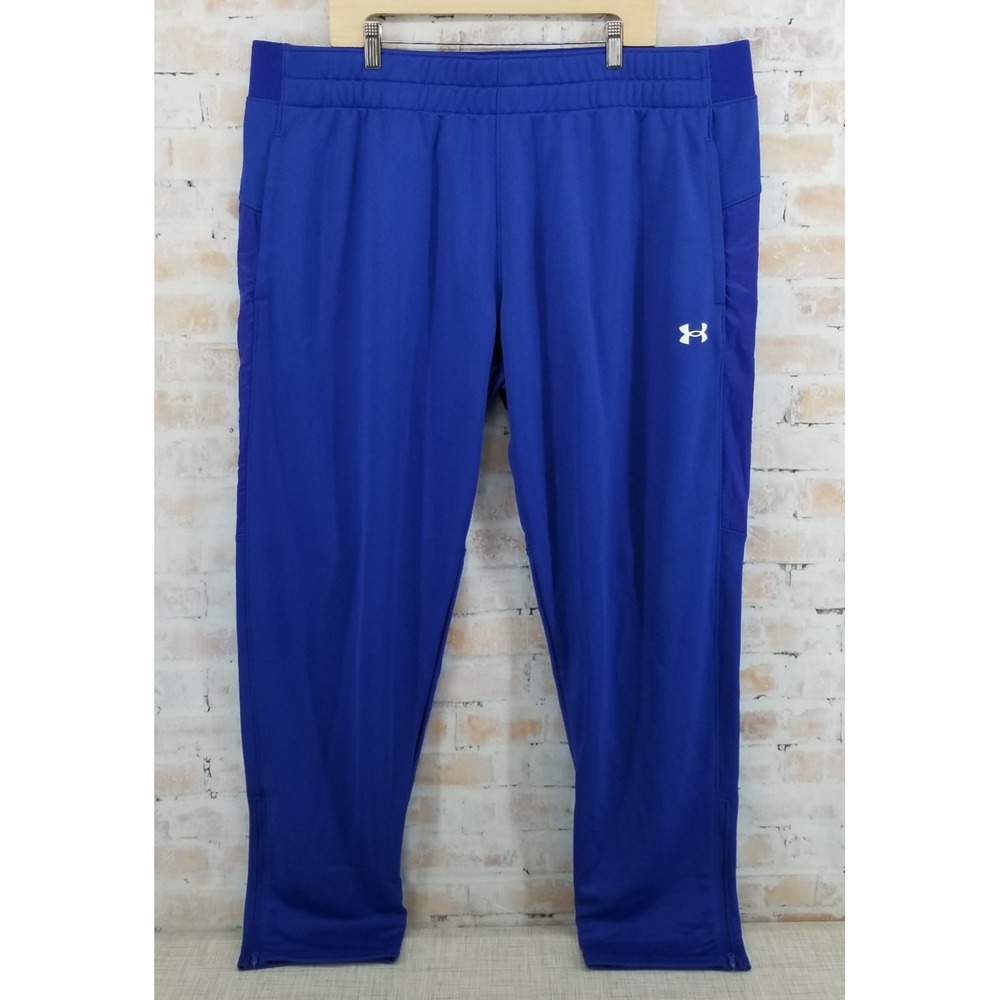 NWT Under Armour Mens Command Warm-Up Pants Sweats Royal Blue 3XLT Loose Fit